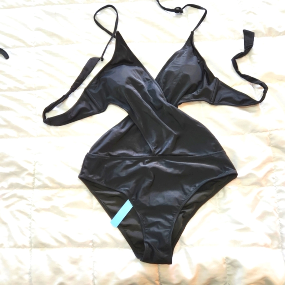 Unk Black One-Piece Swimsuit